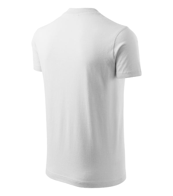 V-neck 102 Tričko unisex — biela
