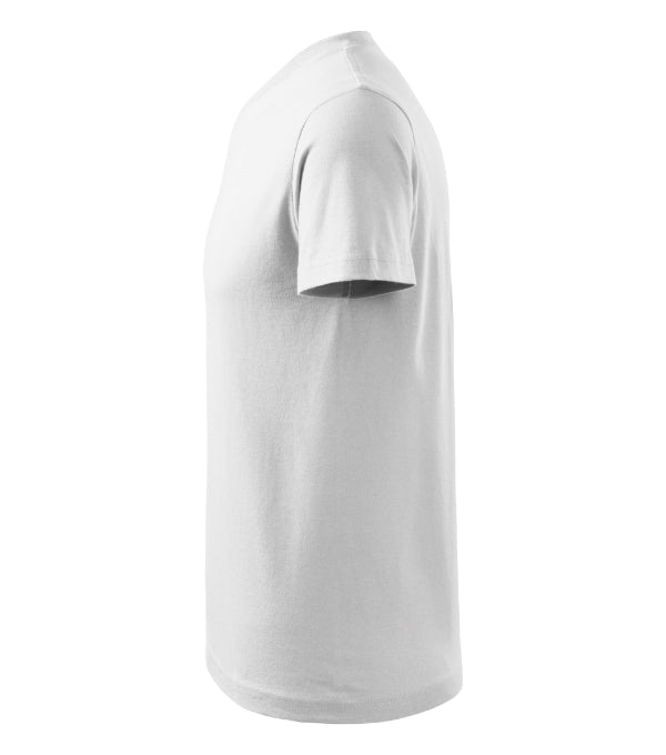 V-neck 102 Tričko unisex — biela