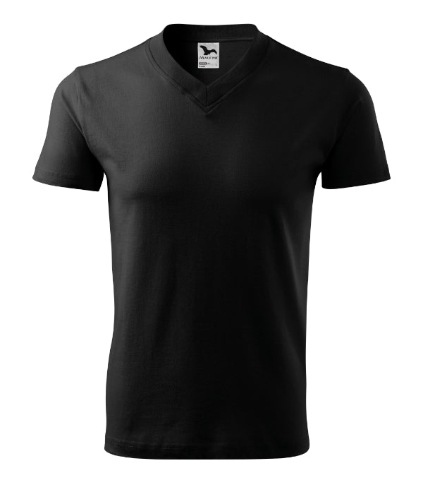 V-neck 102 Tričko unisex — čierna