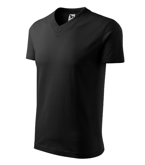 V-neck 102 Tričko unisex — čierna