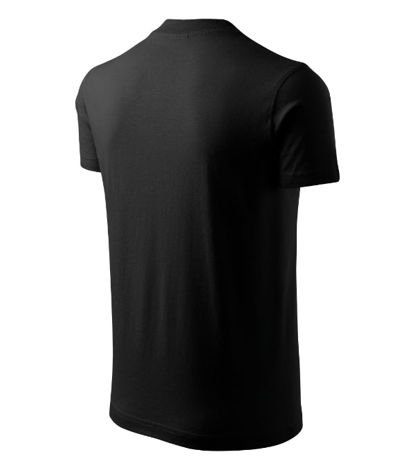V-neck 102 Tričko unisex — čierna