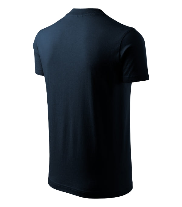 V-neck 102 Tričko unisex — tmavomodrá