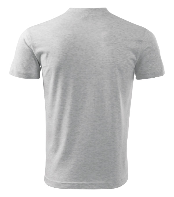 V-neck 102 Tričko unisex — svetlosivý melír