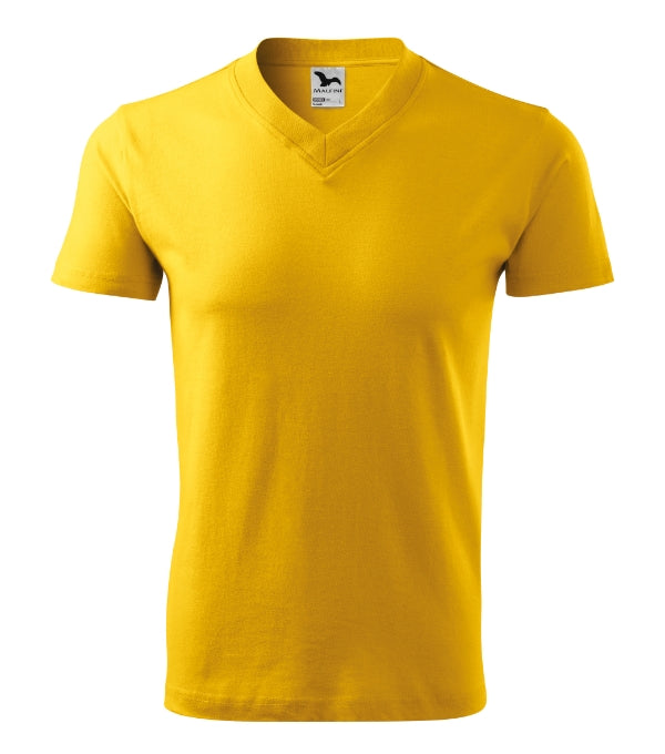 V-neck 102 Tričko unisex — žltá