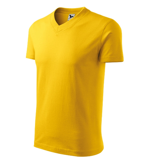 V-neck 102 Tričko unisex — žltá
