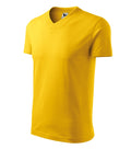 V-neck 102 Tričko unisex — žltá