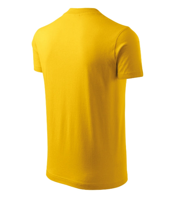V-neck 102 Tričko unisex — žltá