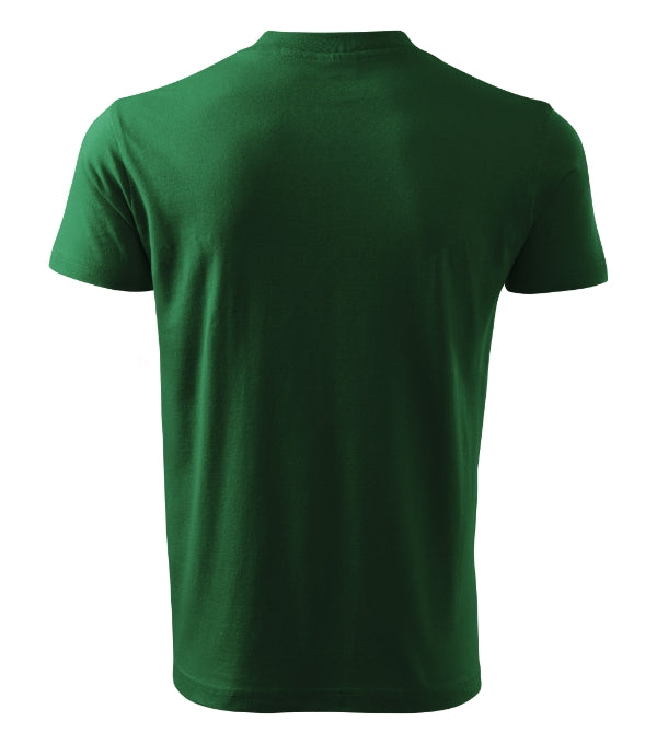 V-neck 102 Tričko unisex — fľaškovozelená