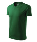 V-neck 102 Tričko unisex — fľaškovozelená