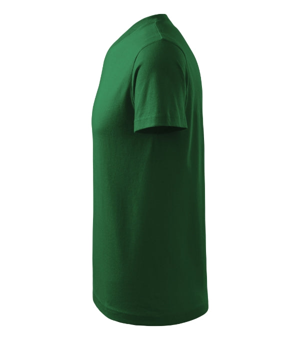 V-neck 102 Tričko unisex — fľaškovozelená