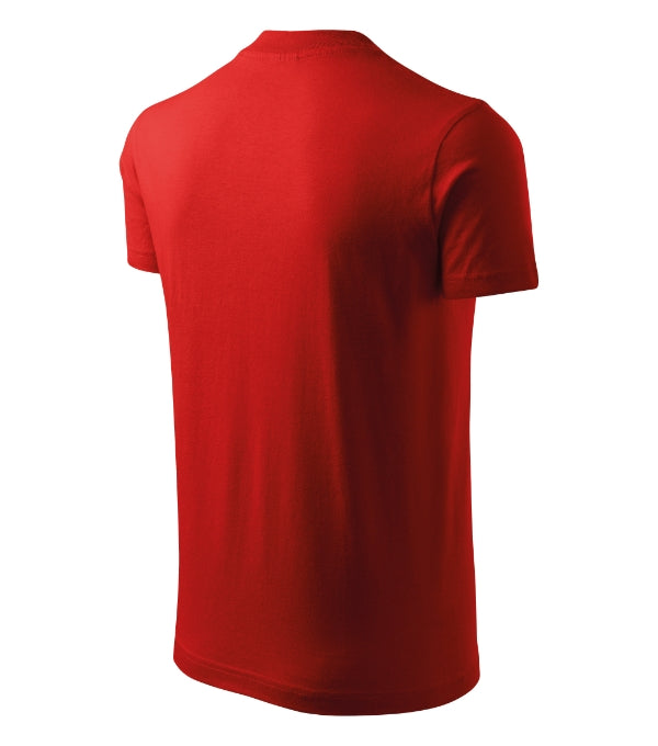 V-neck 102 Tričko unisex — červená