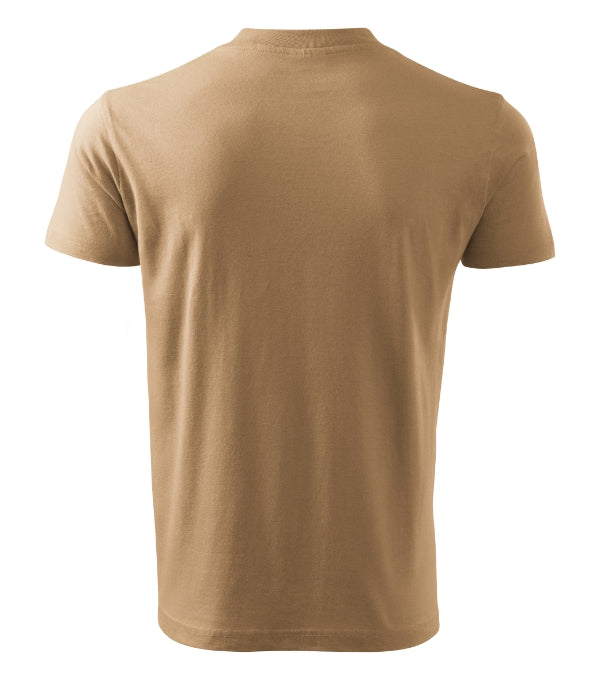 V-neck 102 Tričko unisex — piesková