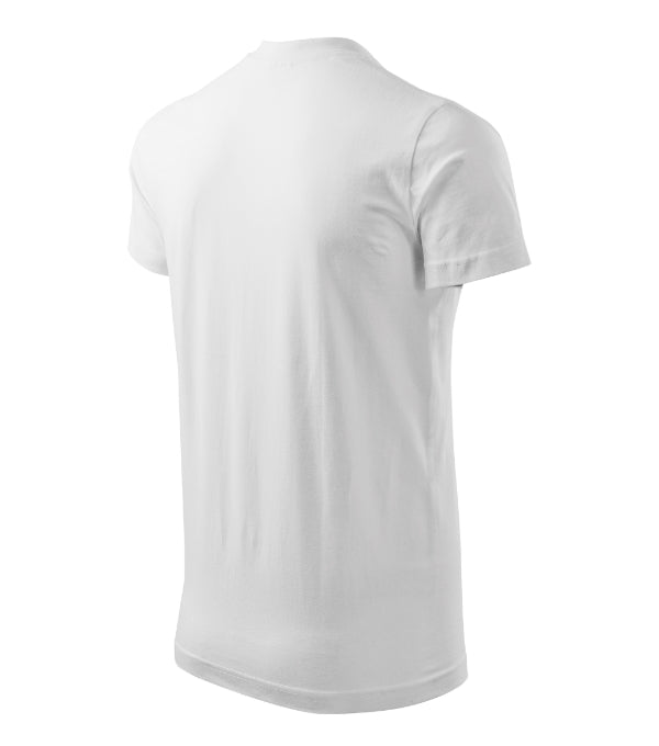 Heavy V-neck 111 Tričko unisex — biela