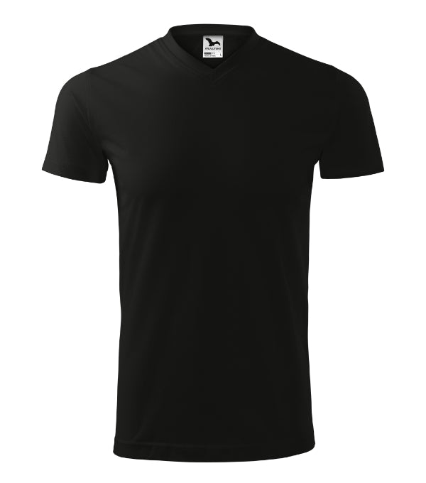 Heavy V-neck 111 Tričko unisex — čierna