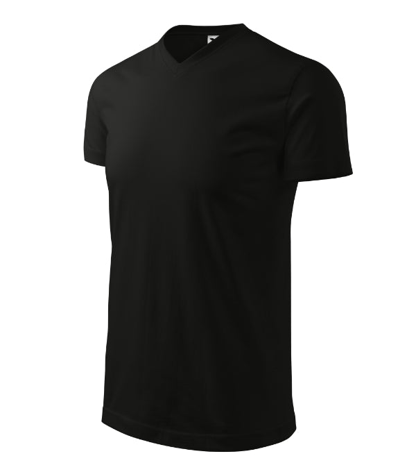 Heavy V-neck 111 Tričko unisex — čierna
