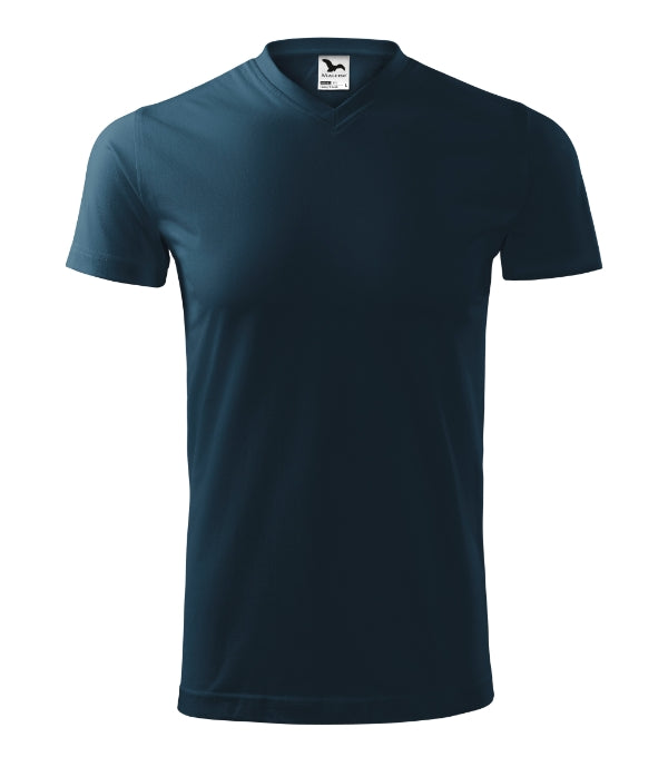 Heavy V-neck 111 Tričko unisex — tmavomodrá