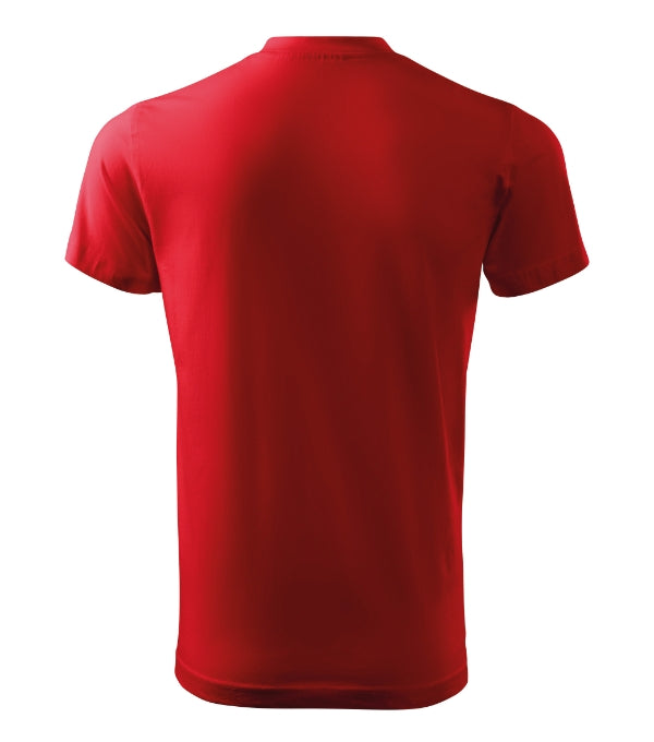 Heavy V-neck 111 Tričko unisex — červená
