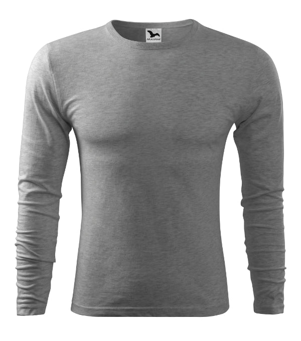 Fit-T LS 119 Tričko pánske — tmavosivý melír
