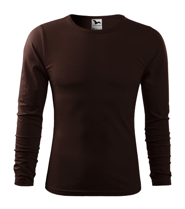 Fit-T LS 119 Tričko pánske — kávová