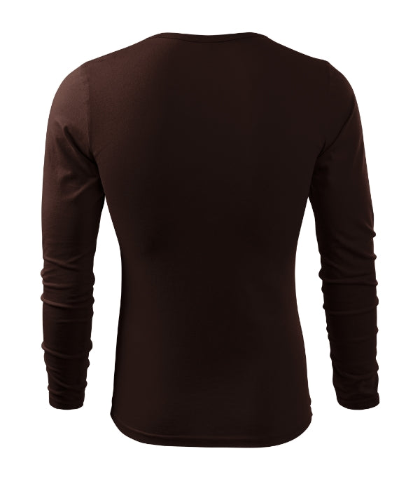 Fit-T LS 119 Tričko pánske — kávová