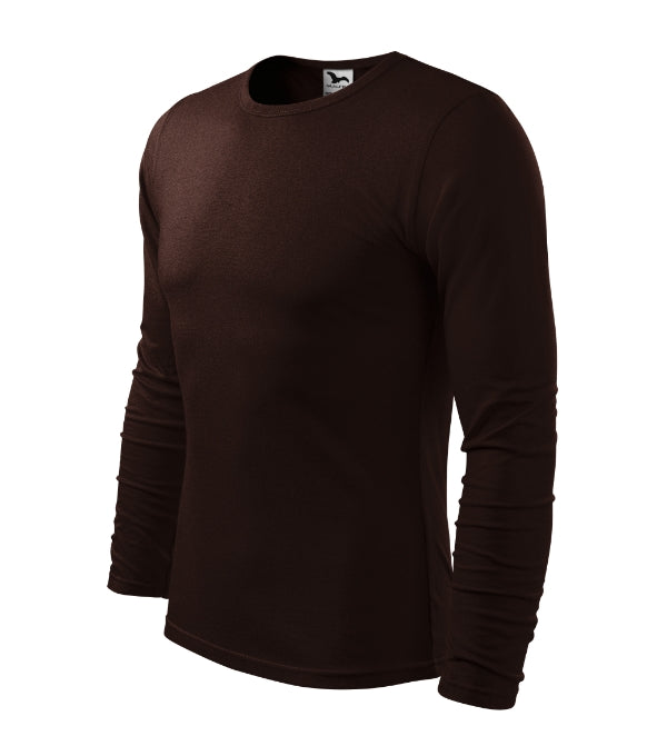 Fit-T LS 119 Tričko pánske — kávová