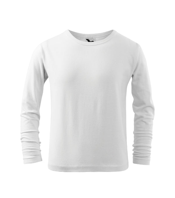 Fit-T LS 121 Tričko detské — biela