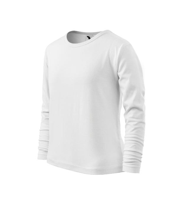 Fit-T LS 121 Tričko detské — biela