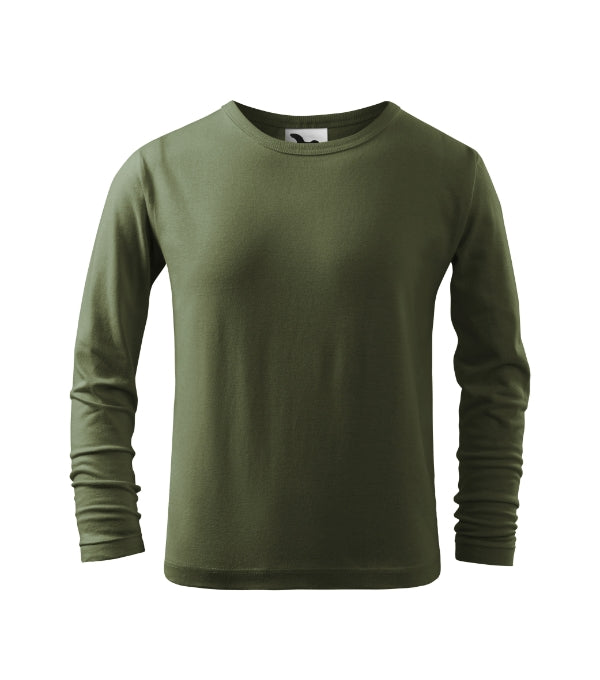 Fit-T LS 121 Tričko detské — khaki