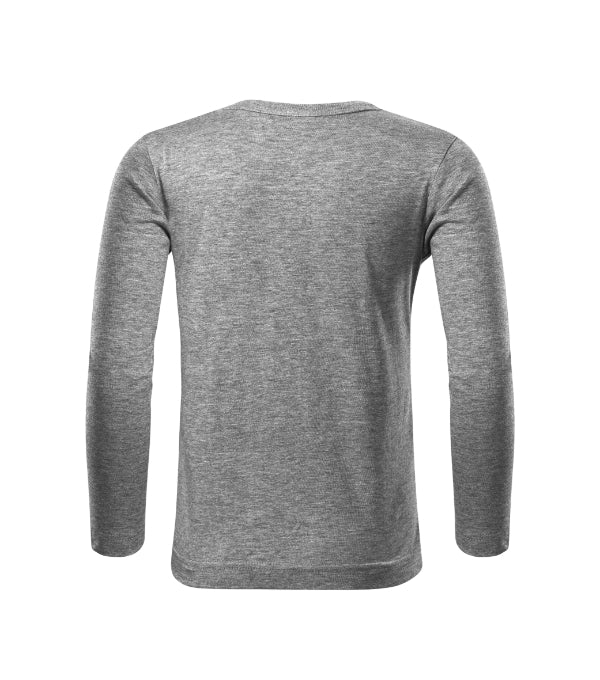Fit-T LS 121 Tričko detské — tmavosivý melír