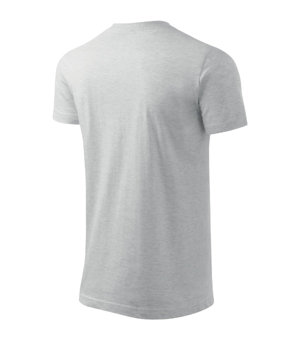 Basic 129 Tričko pánske — svetlosivý melír