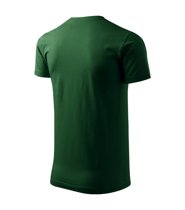 Basic 129 Tričko pánske — fľaškovozelená