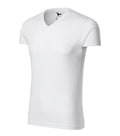 Slim Fit V-neck 146 Tričko pánske — biela