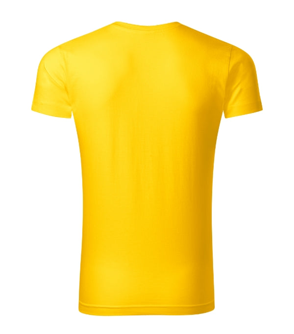 Slim Fit V-neck 146 Tričko pánske — žltá