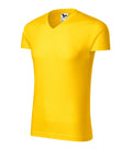 Slim Fit V-neck 146 Tričko pánske — žltá