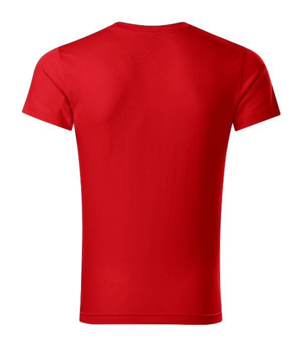 Slim Fit V-neck 146 Tričko pánske — červená