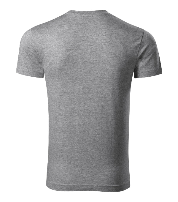 Slim Fit V-neck 146 Tričko pánske — tmavosivý melír