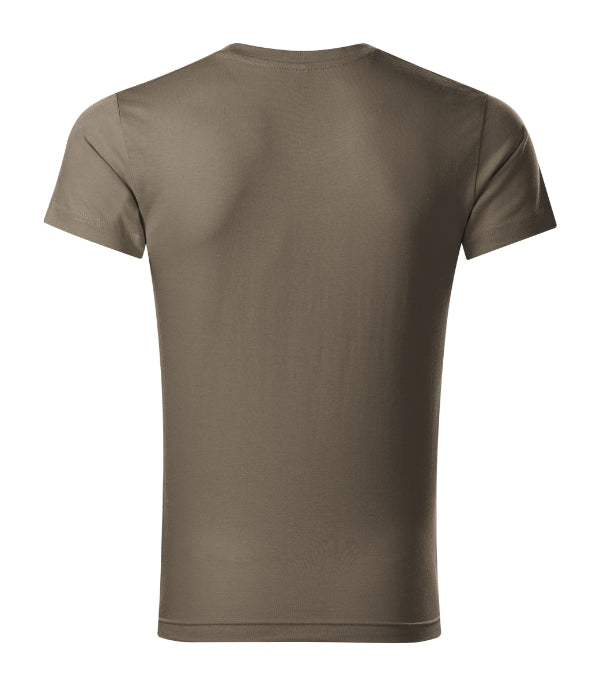 Slim Fit V-neck 146 Tričko pánske — army