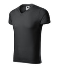 Slim Fit V-neck 146 Tričko pánske — ebony gray