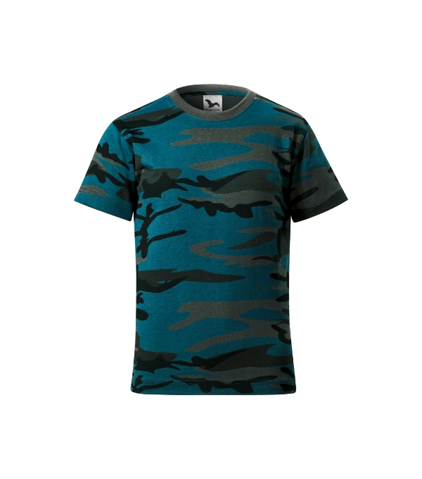 Camouflage 149 Tričko detské — camouflage petrol