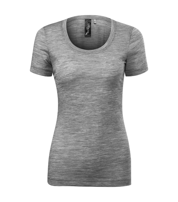 Merino Rise 158 Tričko dámske — tmavosivý melír