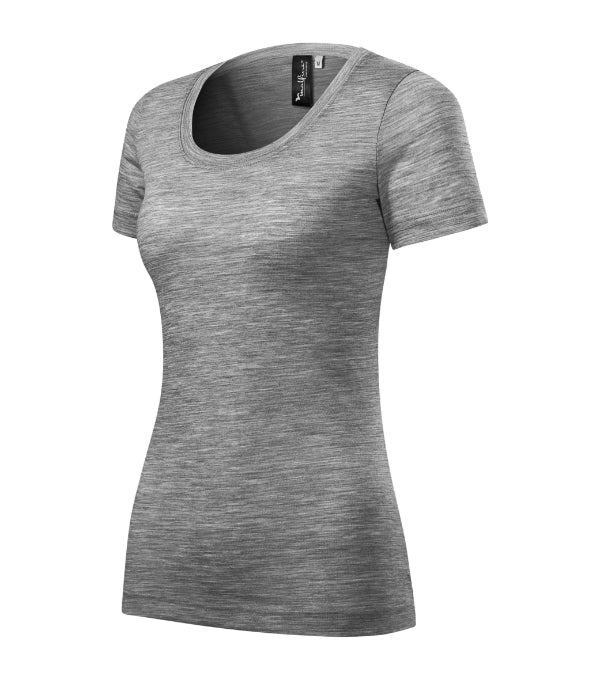 Merino Rise 158 Tričko dámske — tmavosivý melír