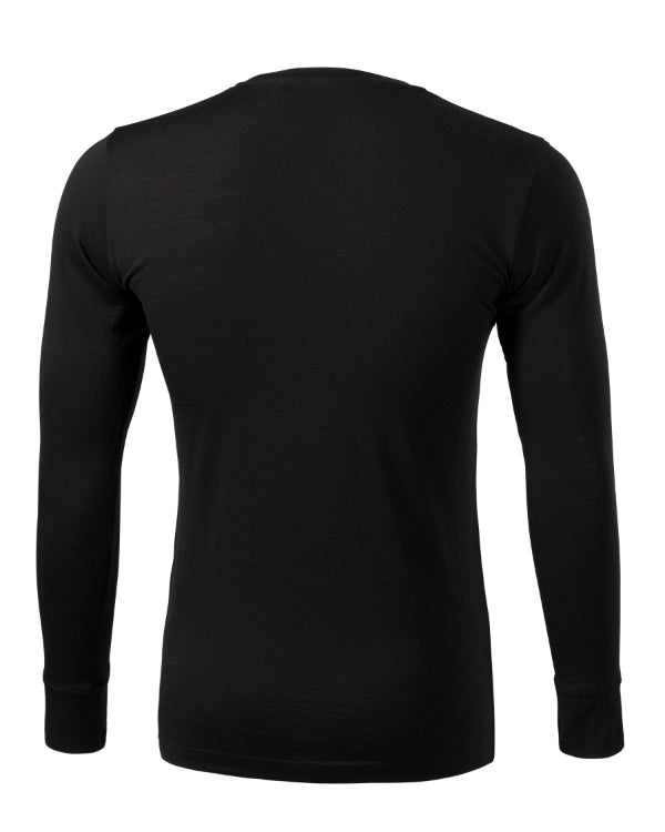 Merino Rise LS 159 Tričko pánske — čierna