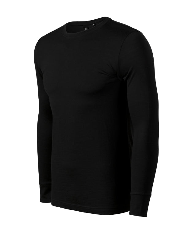 Merino Rise LS 159 Tričko pánske — čierna
