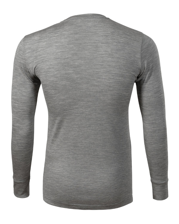 Merino Rise LS 159 Tričko pánske — tmavosivý melír