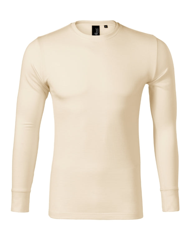 Merino Rise LS 159 Tričko pánske — mandľová
