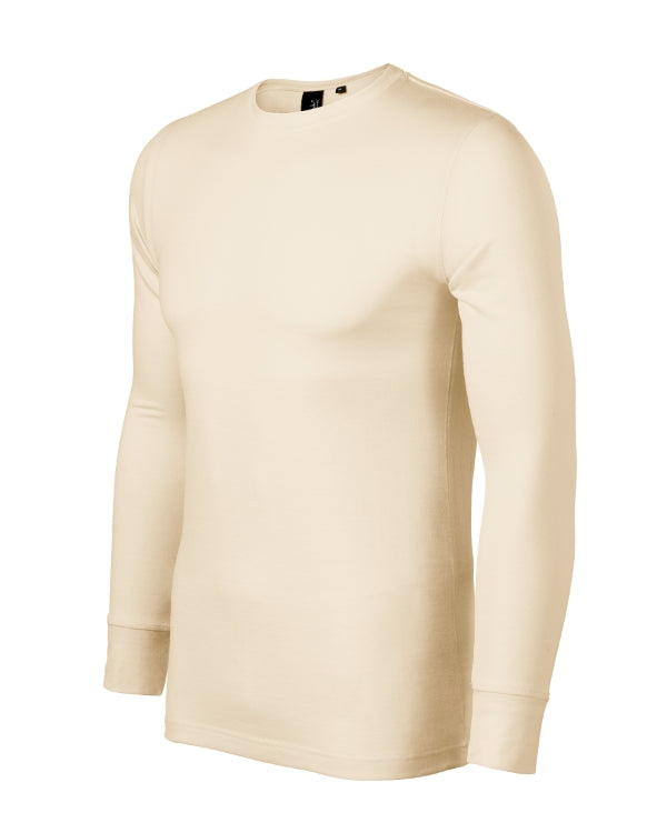 Merino Rise LS 159 Tričko pánske — mandľová