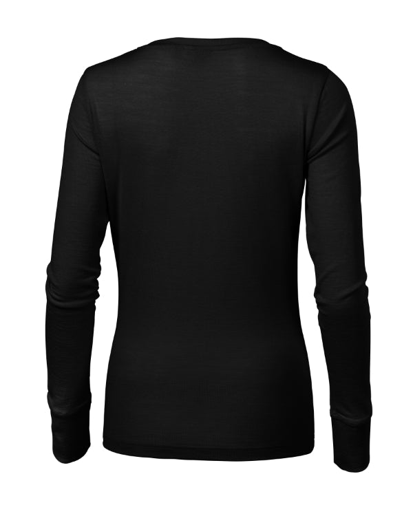 Merino Rise LS 160 Tričko dámske — čierna