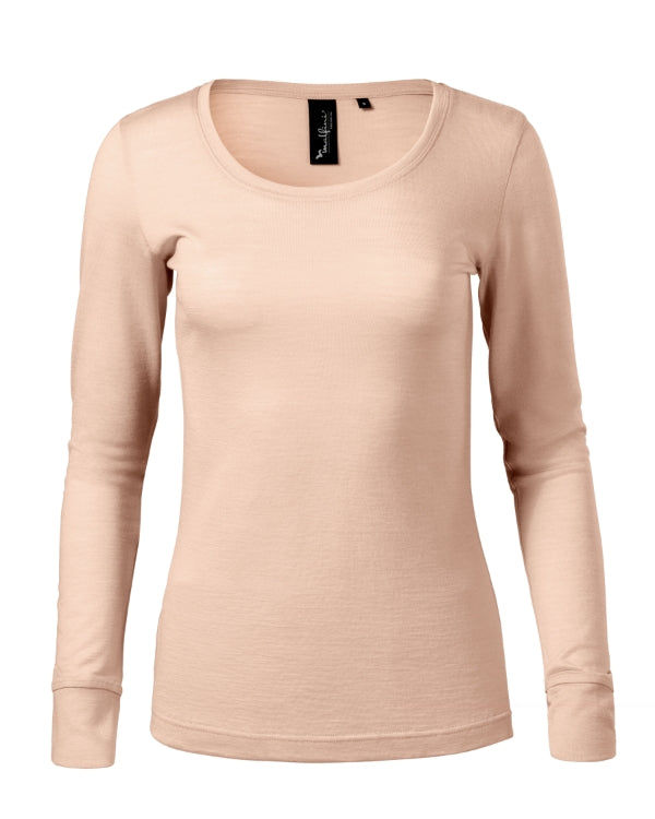 Merino Rise LS 160 Tričko dámske — cameo
