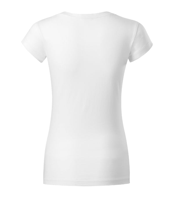 Fit V-neck 162 Tričko dámske — biela