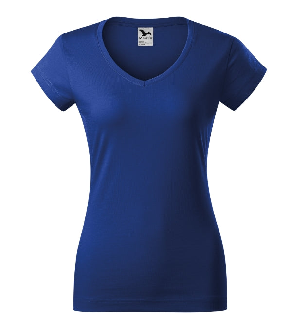 Fit V-neck 162 Tričko dámske — kráľovská modrá